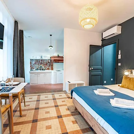 Les Du 48j Design 7 Clim Et Kitchenette Centre Apartmán Carcassonne